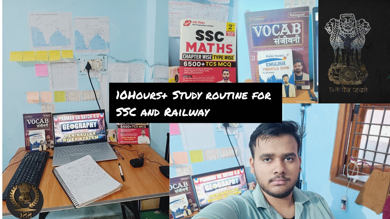(2/30) 10 Hours Study Vlog| SSCCGL 2026 Preparation | Daily Routine#ssc #motivation 