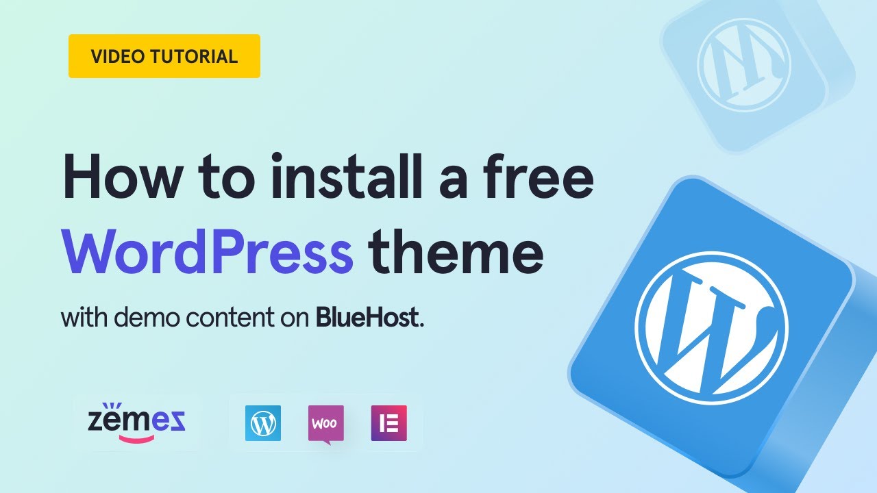 How to install a free WordPress theme with demo content