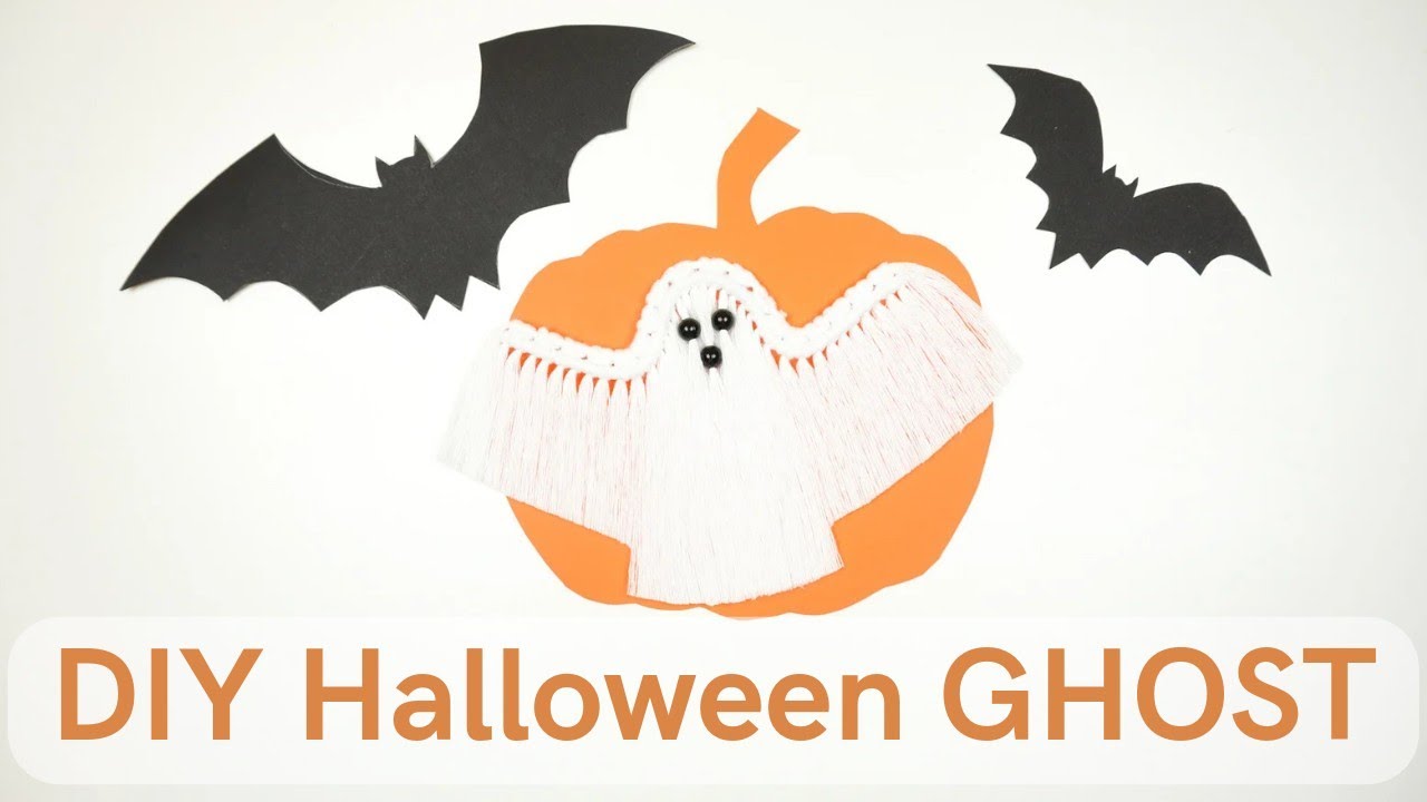 How to Make a Macrame GHOST - DIY Halloween Decor