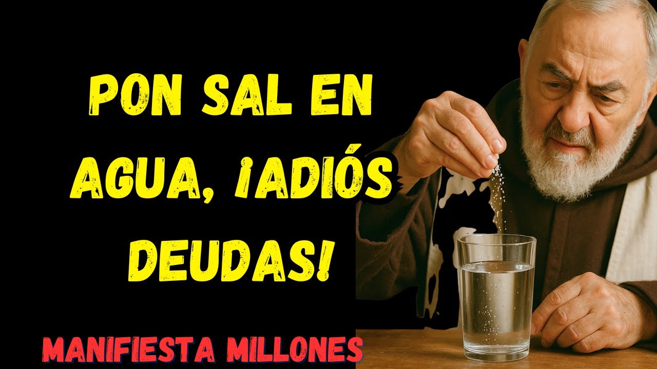 Padre Pío: Si fuera tú, ¡hoy probaría el ritual del vaso de sal para atraer dinero y prosperidad!