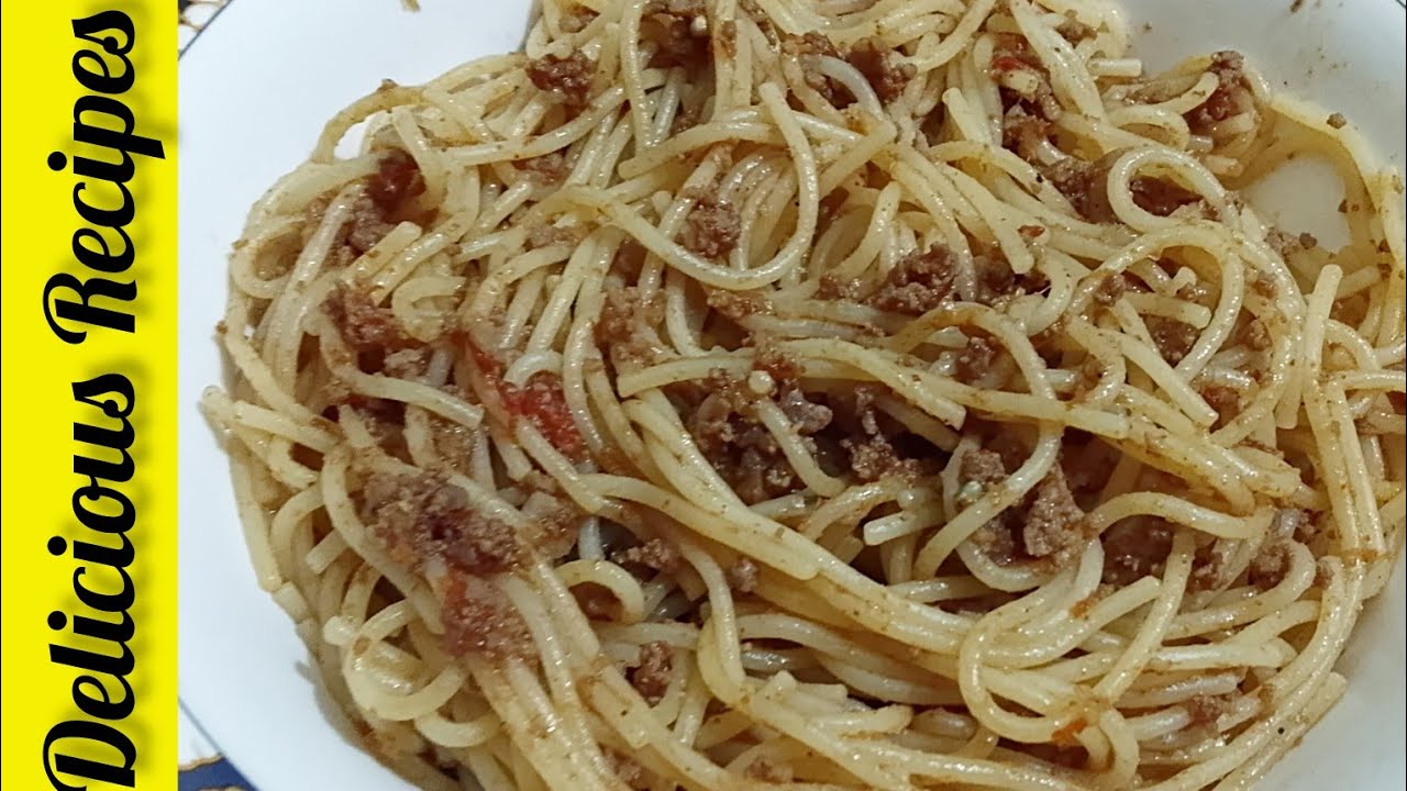 Keema Spaghetti Recipe By Delicious Recipes | Beef Mince Spaghetti Recipe 