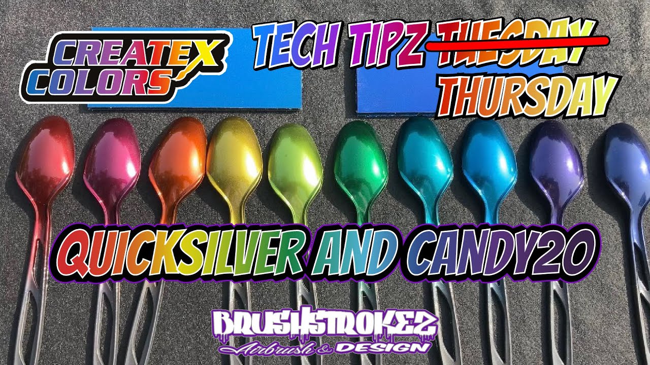 Quicksilver & Candy2o Anodized Look- Createx Tech TipZ Thursday- BrusHstroKeZ