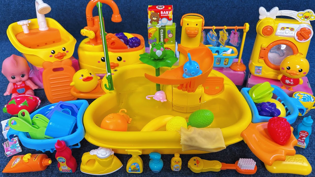 14 Minutes Satisfying with Unboxing Kitchen Sink Water Play Pool Toy Set ASMR | Review Toys