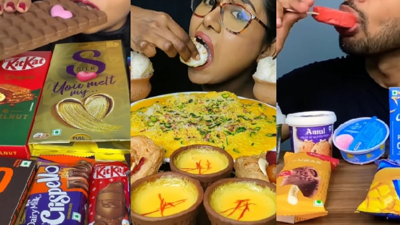 MUKBANGERS SPICE, FOODIE DARLING, BHUVI ASMR || ASMR SWEET DELIGHT COMPILATION 😊