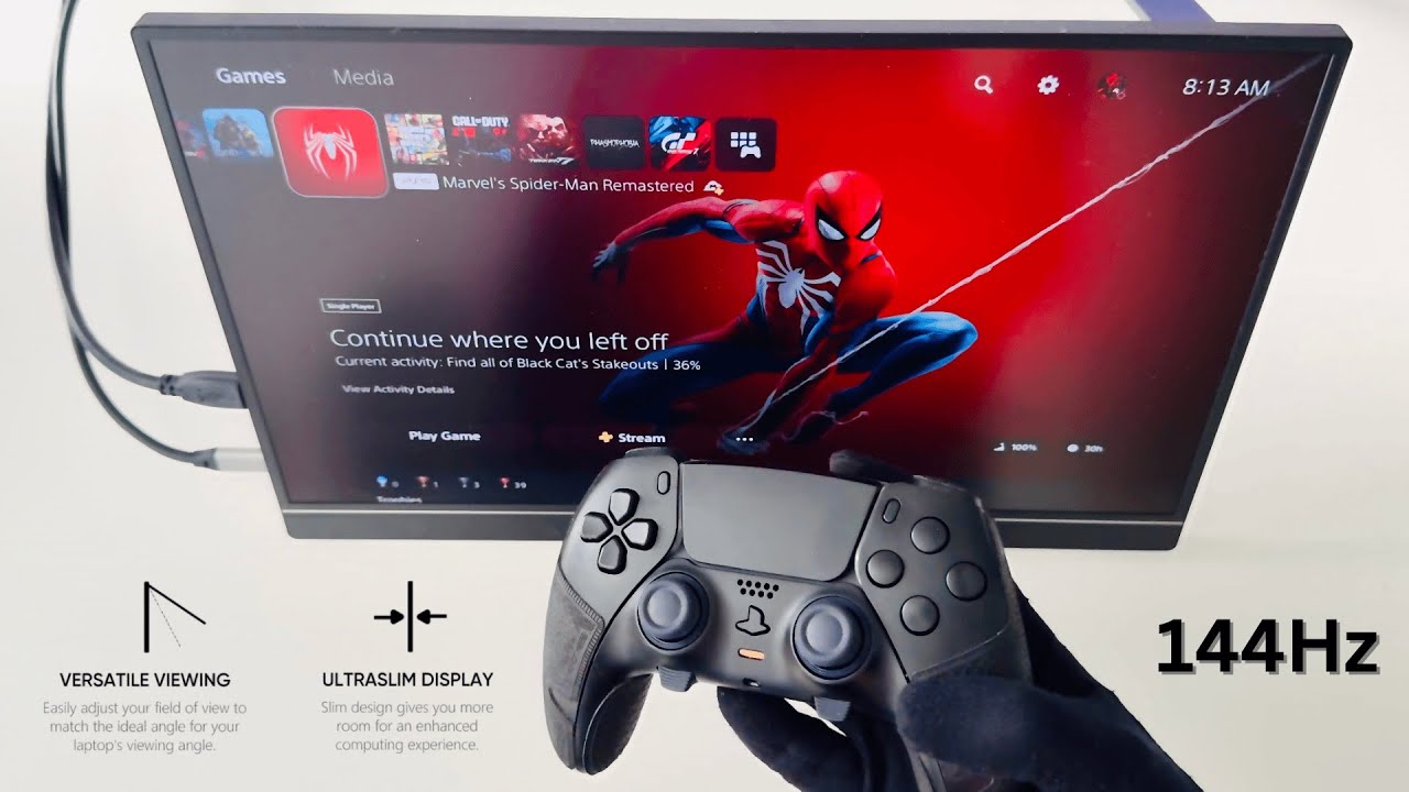 The Perfect Travel Monitor? Arzopa Z1FC 144Hz Unboxing & Gameplay