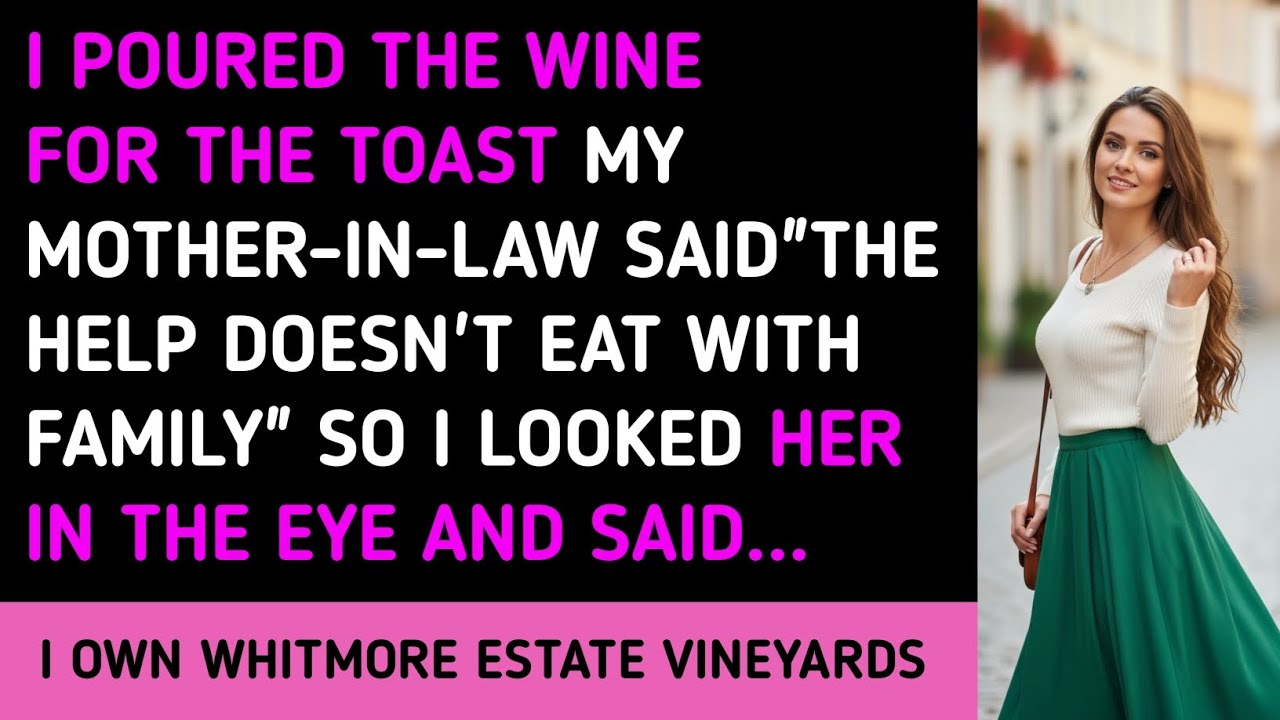 I POURED THE WINE FOR THE TOASTMY MOTHER-IN-LAW SAID