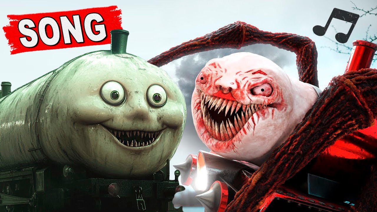 CHOO CHOO CHARLES VS CURSED THOMAS SONG - Monster Trains (Horror Meme)