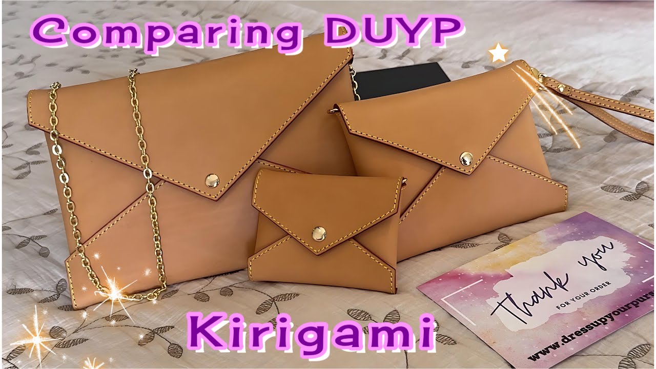 DUYP VS LOUIS VUITTON new dress up your purse Honey Vachetta Leather - Envelope trio Clutch #luxury