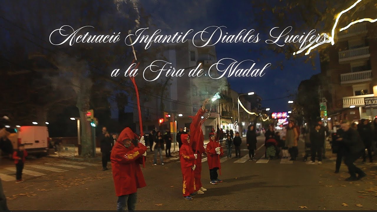 Actuació Diables Lucifers Infantils a la Fira de Nadal de Roquetes'25