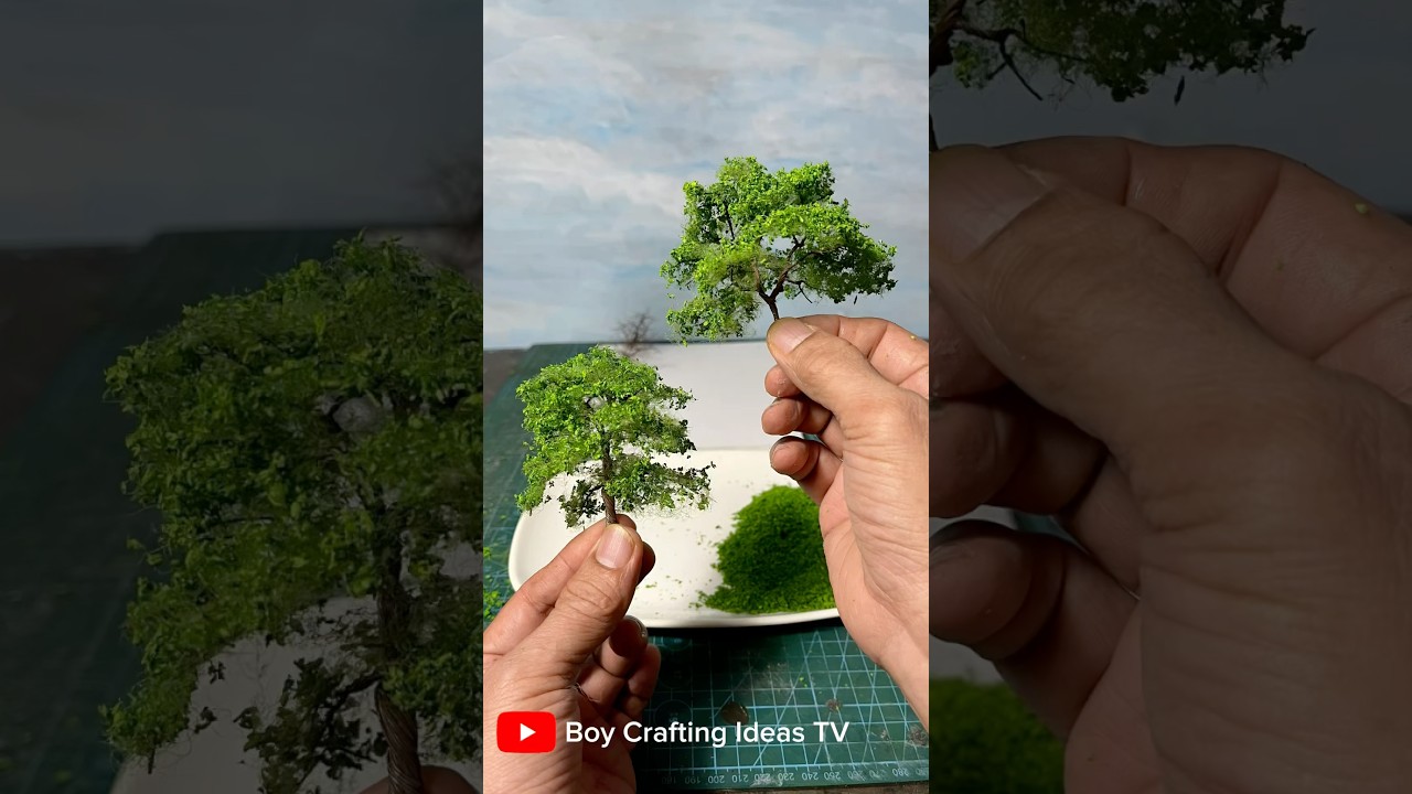 Realistic Miniature Tree #diy #diorama #miniature