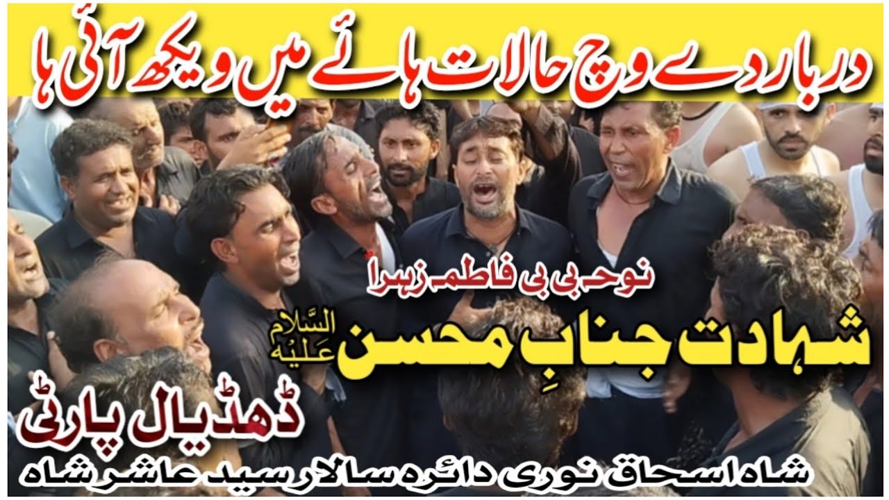 Dhudial Party Noha Bibi Fatima Zahra | Darbar Dy Wich Halaat| Shahadat Bibi Fatima New Noha 2024