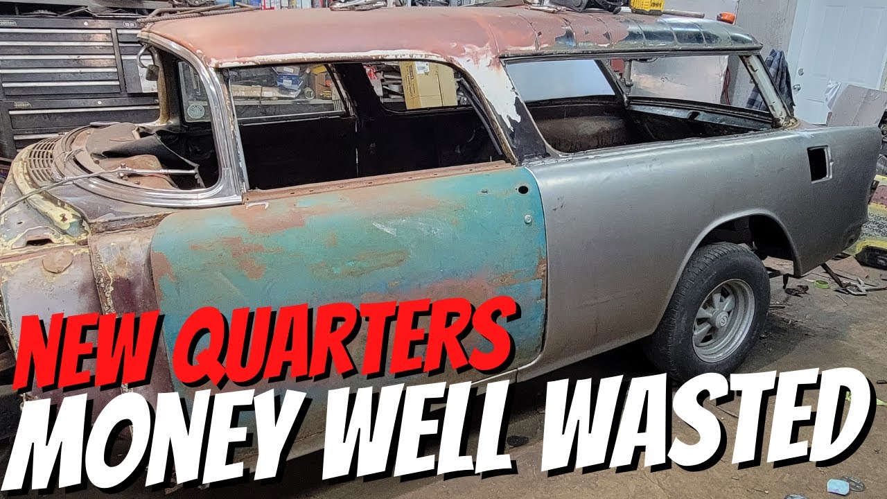 Who Needs A Savings Account Anyways? 1955 Chevy Nomad Quarter Panel Install AT HOME