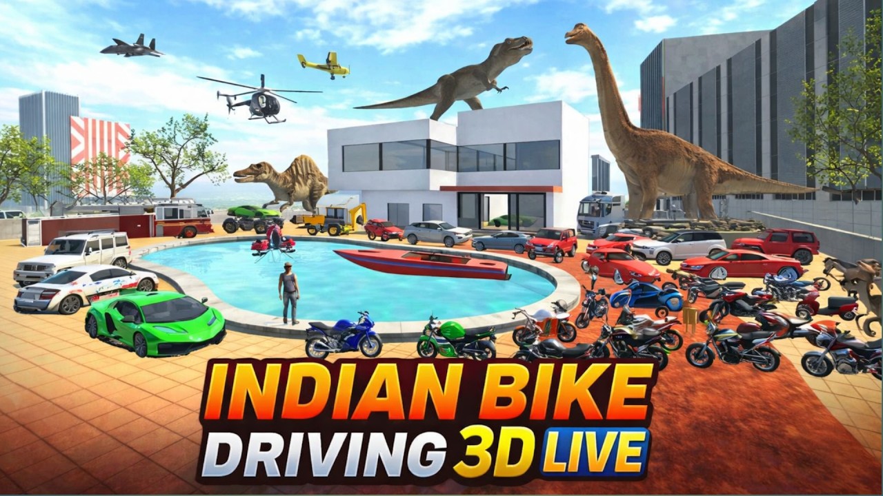 CAR VS BIKE CHALLENGE INDIAN BIKE DRIVING 3D#indianbikesdriving3d