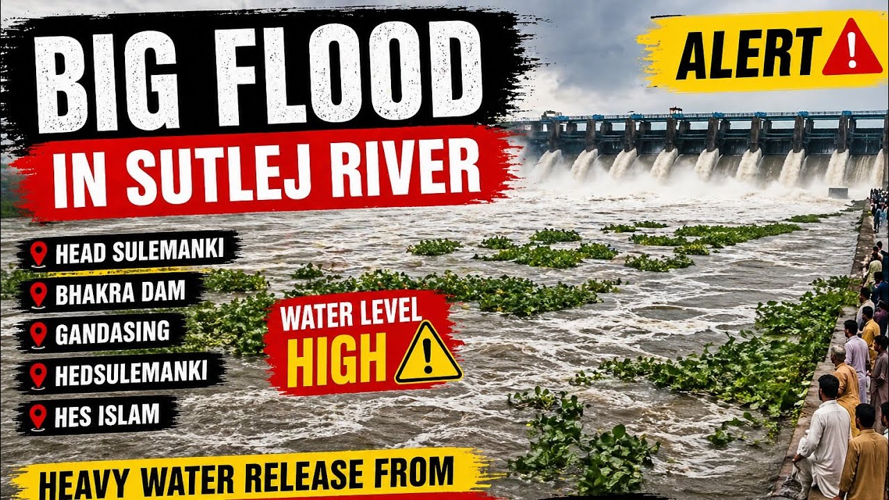 Big Flood in Sutlej River | Head Sulemanki | Bhakra Dam Water Release | Punjab Flood 2026
