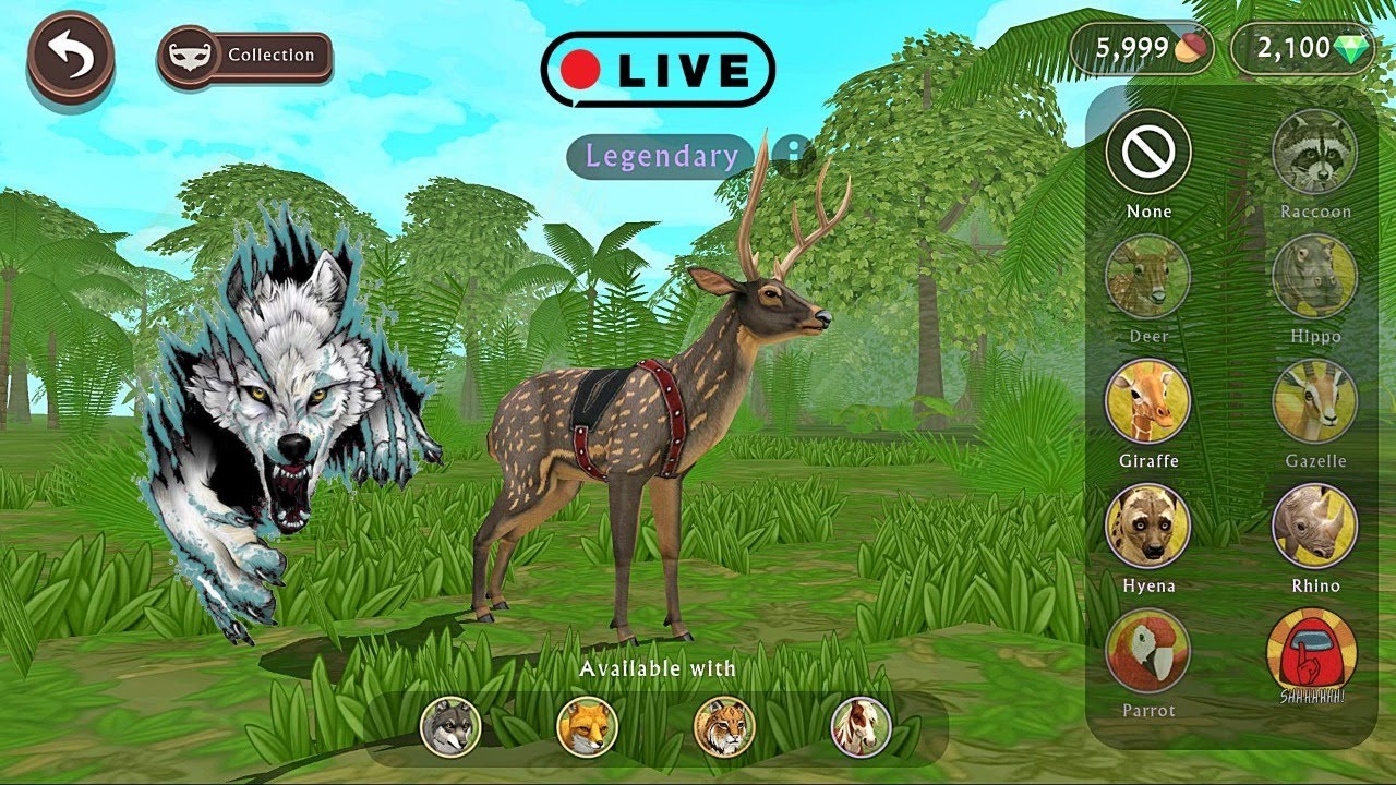 🔴 LIVE | WildCraft: Deer | Among Us | The Wolf |