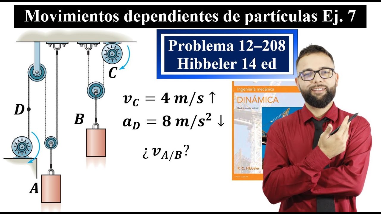 Movimientos dependientes de partículas || Ej. 7 || Problema 12–208 Hibbeler 14 ed