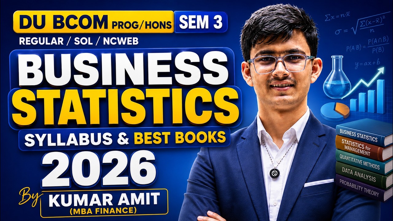 Business Statistics Syllabus & Best Books 2026 | BCom Prog Sem 3 | DU Regular/SOl/NCWEB