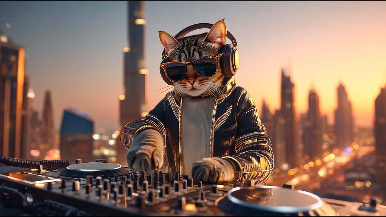 DJ MIAWW 🐾 Hypnotic Progressive House 🇦🇪 Dubai Luxury Rooftop Mix | Skyline Night & Golden Vibes