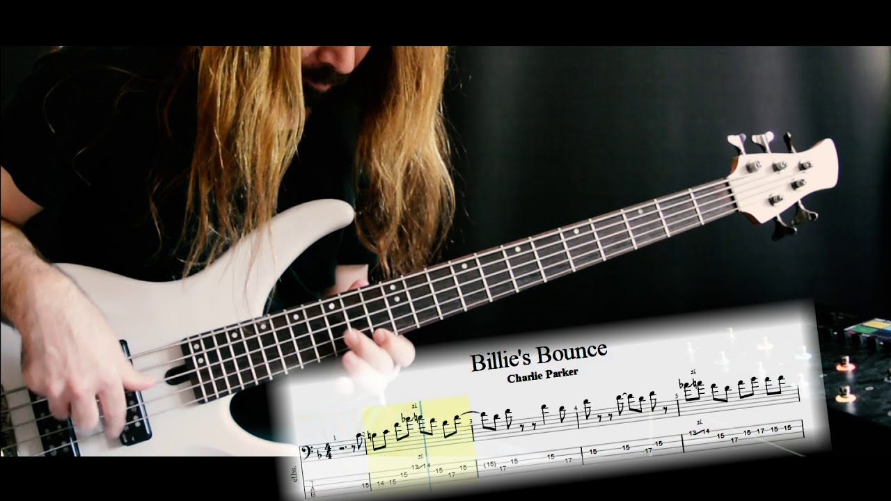 Charlie Parker - Billie's Bounce - Bass, Chords, Melody and solo (bass tab) #basscover  #jazz