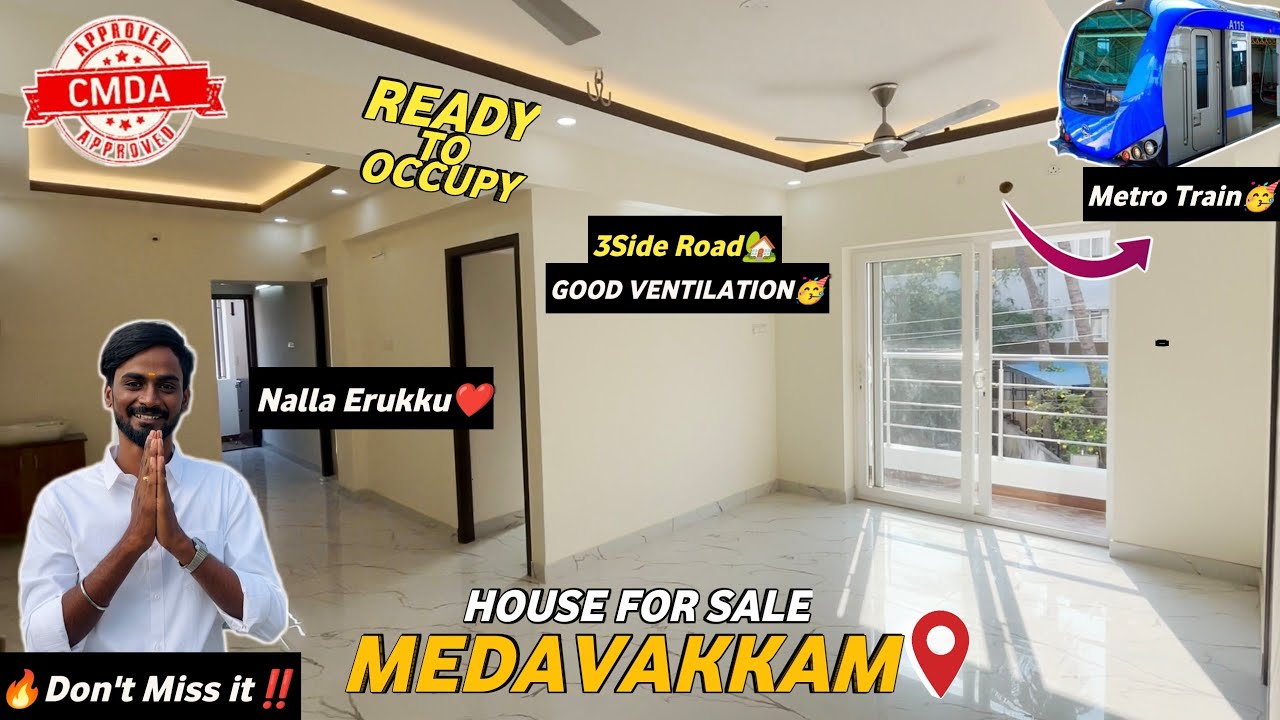 I am Shocked😱Ready to Occupy😍Flats for sale in Medavakkam🔥Near vels Global School & Metro🏡Sunlight☀️