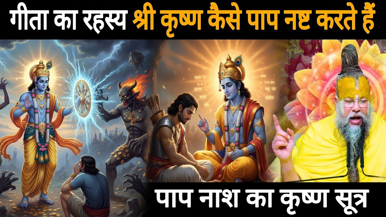 पाप नाश का कृष्ण सूत्र-गीता का रहस्य श्री कृष्ण कैसे पाप नष्ट करते हैं