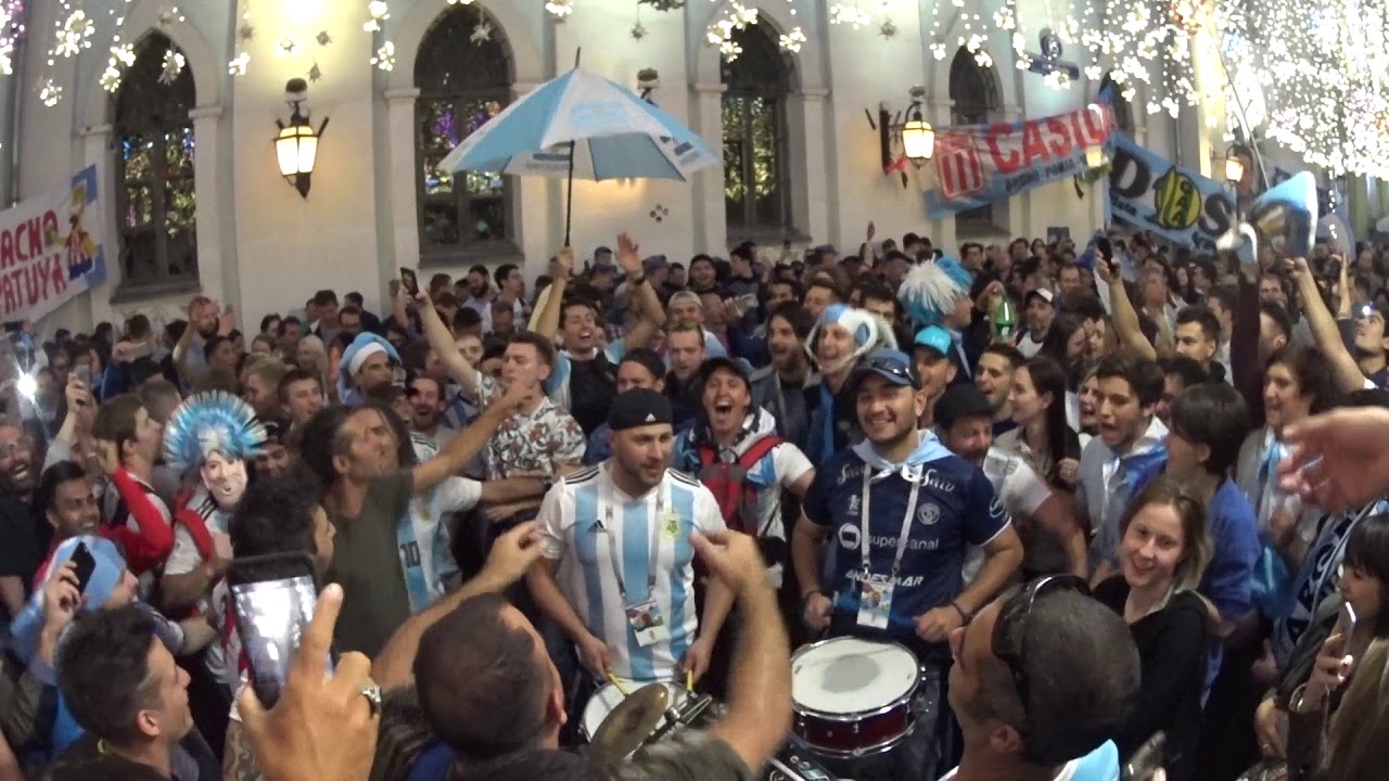 Vinimos todos juntos a Rusia. Hinchada Argentina en Rusia. Moscú, 15.06.2018
