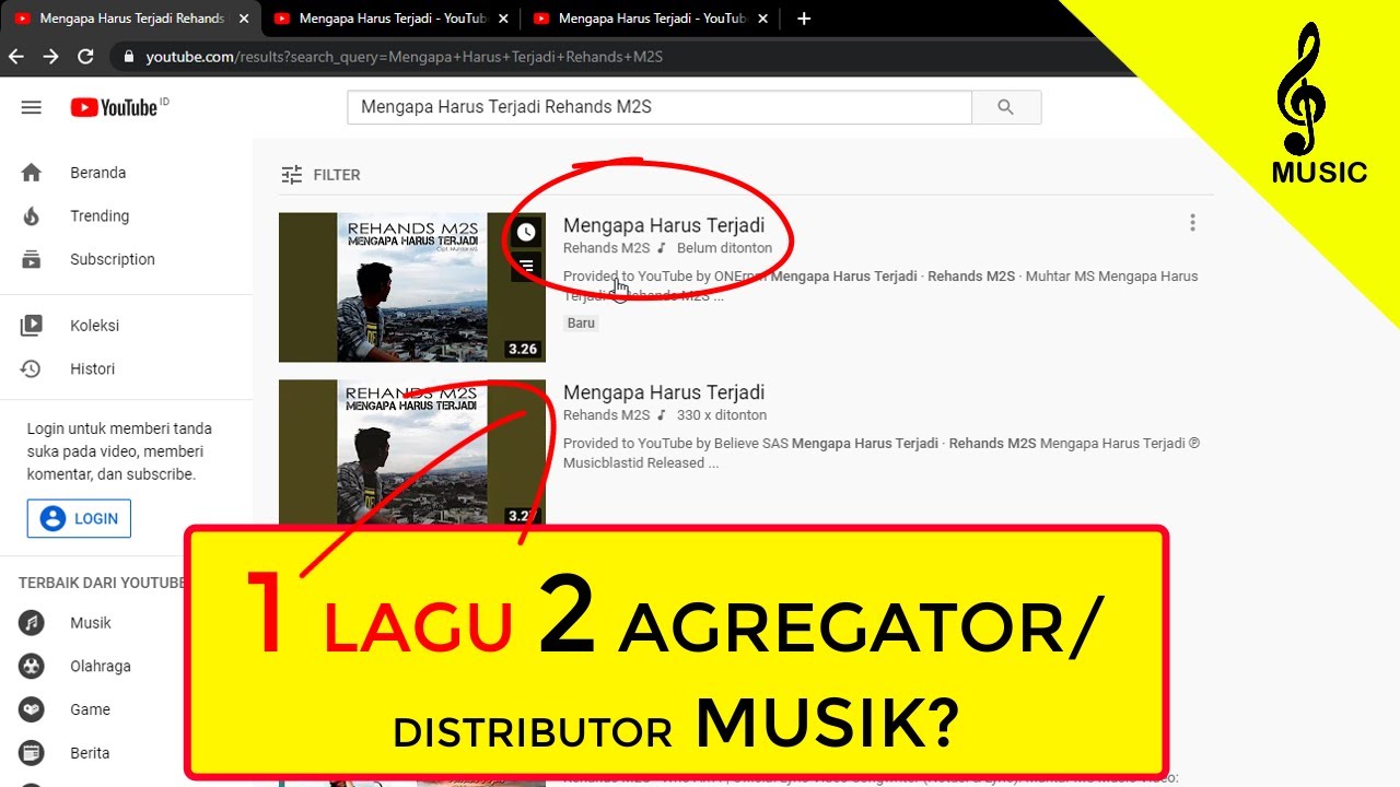 BISAKAH 1 LAGU DIEDARKAN OLEH 2 AGREGATOR ATAU DISTRIBUTOR MUSIK❓❗️