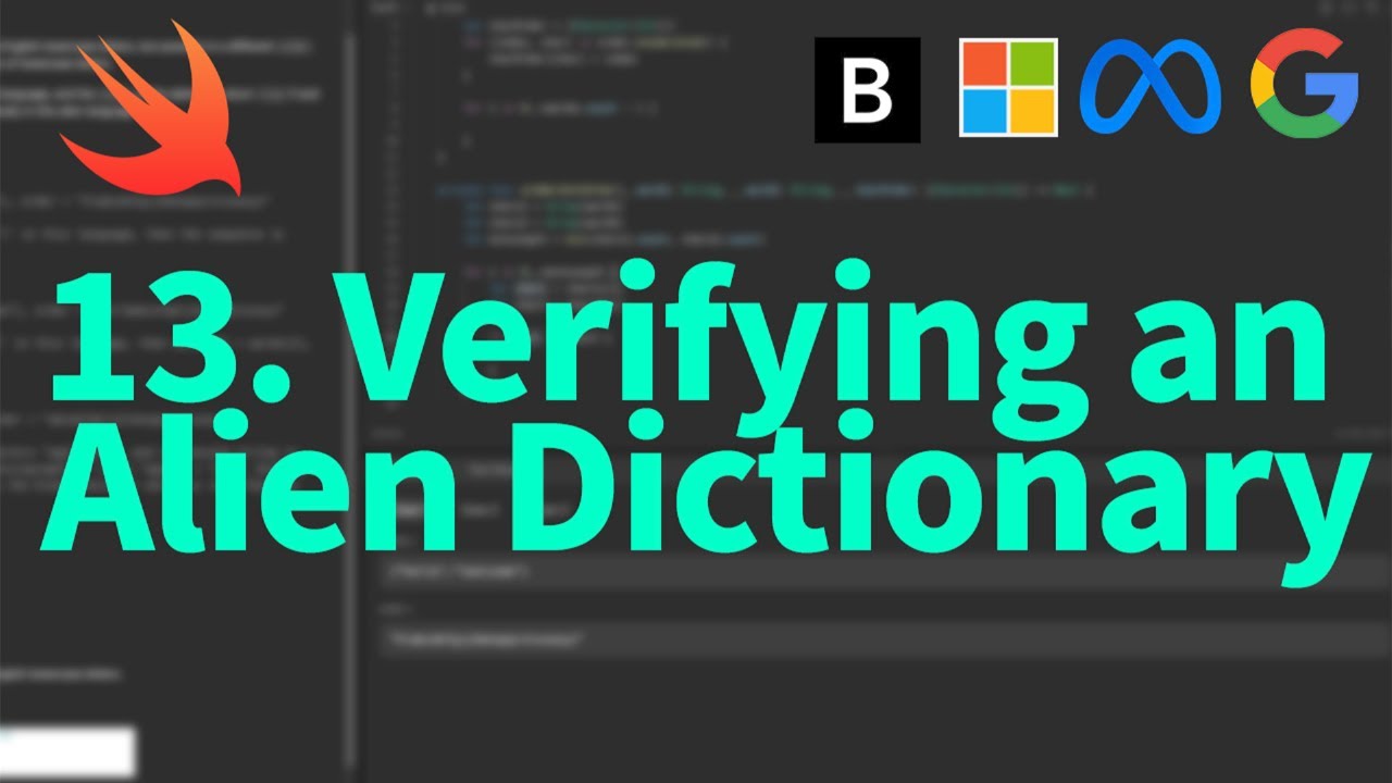 Swift - Leetcode 935 -  Alien Dictionary Verification Algorithm Explained | Step-by-Step Guide