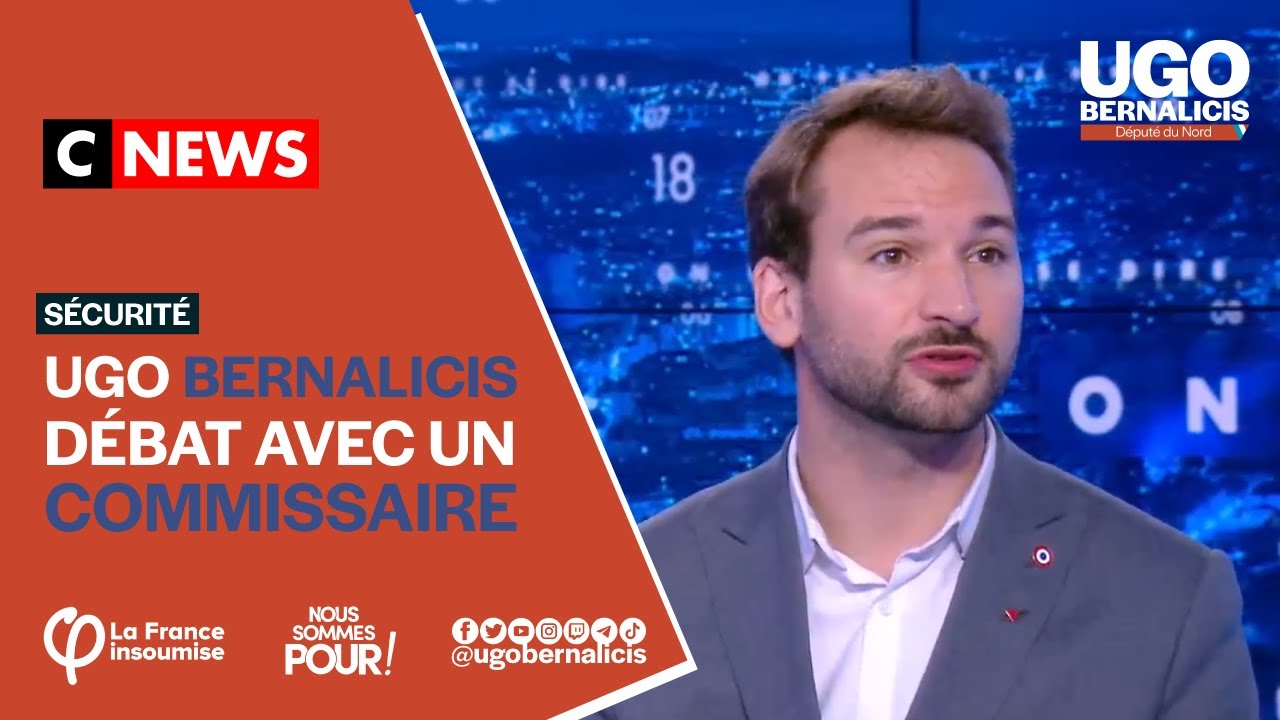 Ugo Bernalicis débat avec Matthieu Valet, commissaire de police