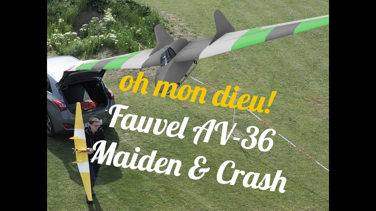 Prototype testing: Fauvel AV-36, 2000mm, 1000-1500g, 3d-printed