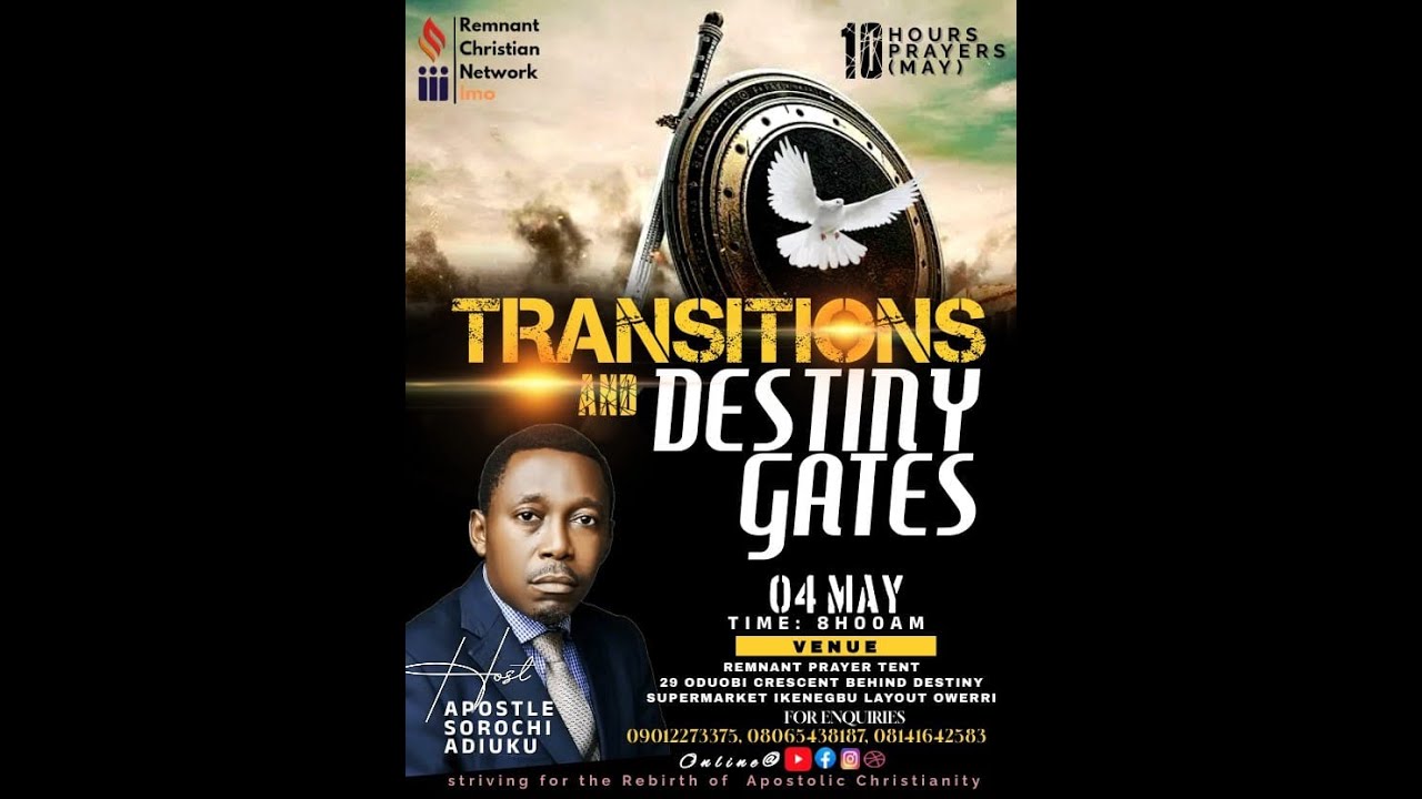MAY 10 HOURS PRAYERS || TRANSITIONS AND DESTINY GATES || 4TH MAY 2024