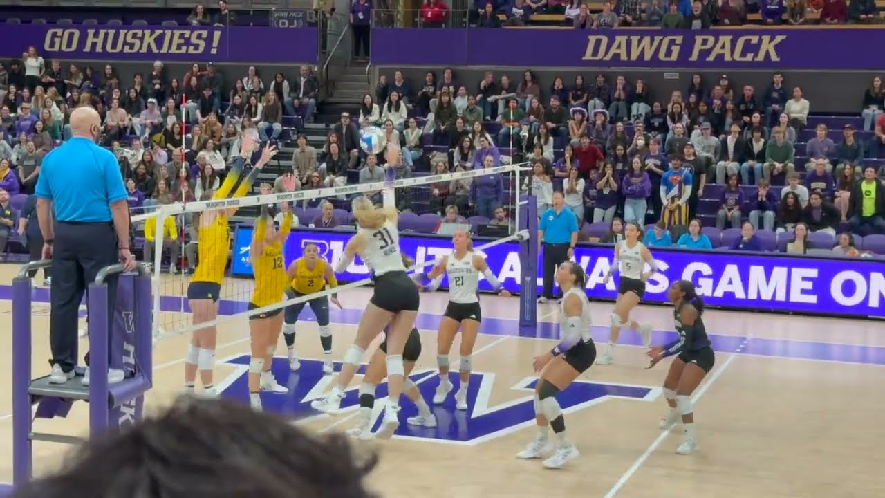 Husky Volleyball and Band vs Michigan 2025