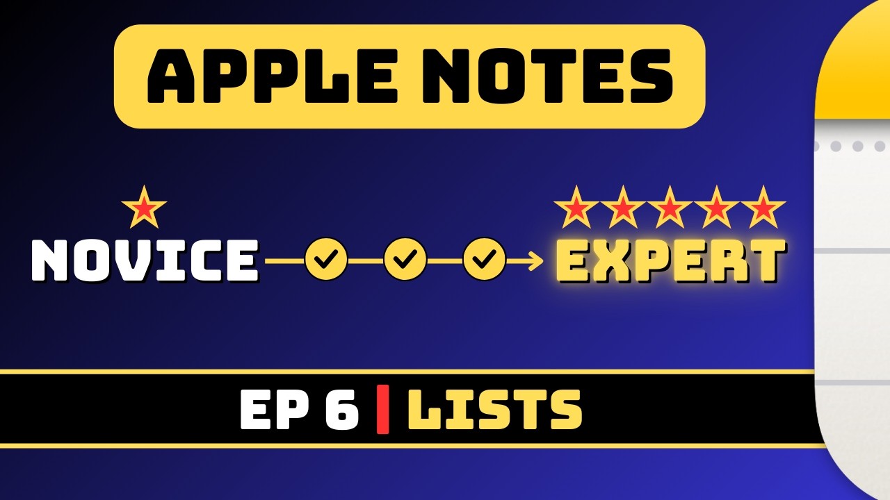 Ep. 6 - Lists and Checklists | Apple Notes Masterclass