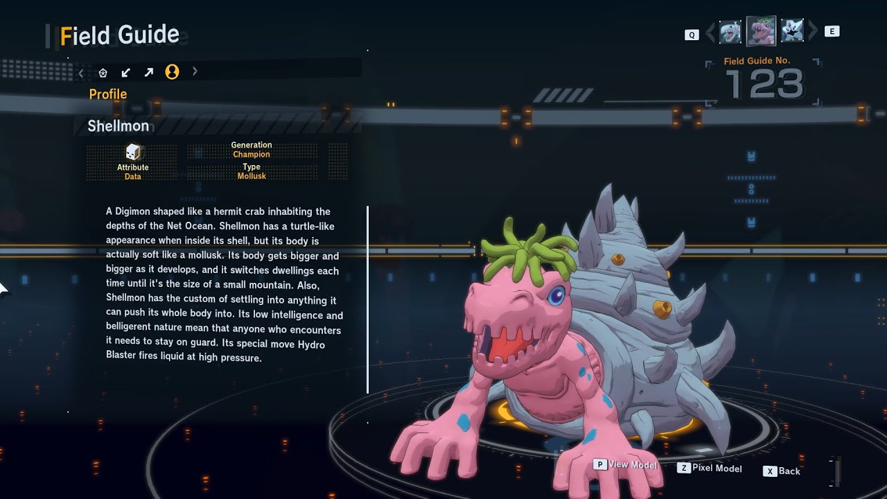 shellmon all digivolution/de-digivolution/profile Digimon Story Time Stranger