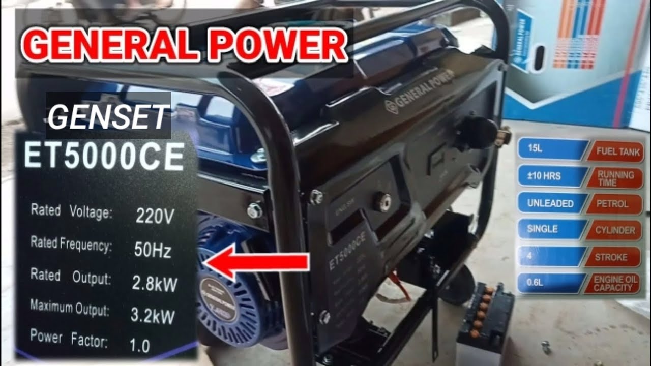 Murah!! Genset GENERAL POWER model ET5000CE
