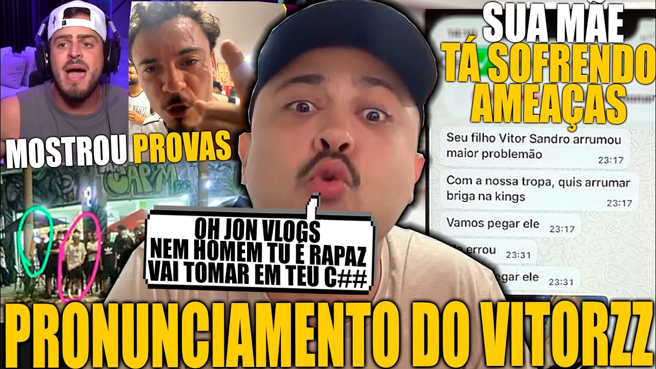 TRETA! VITORZZ SE PRONUNCIA APÓS AS ACUSAÇÕES DO JON VLOGS SOBRE A BRIGA ENTRE TORCIDAS KINGS LEAGUE