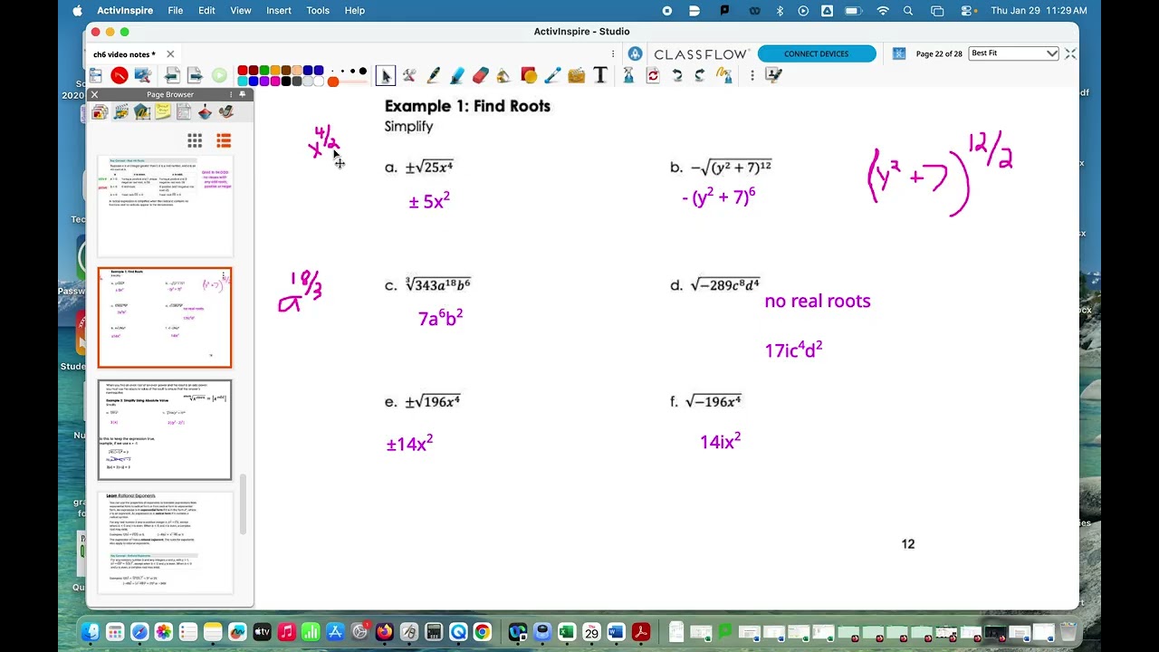 6.3 Notes: nth Roots and Rational Exponents