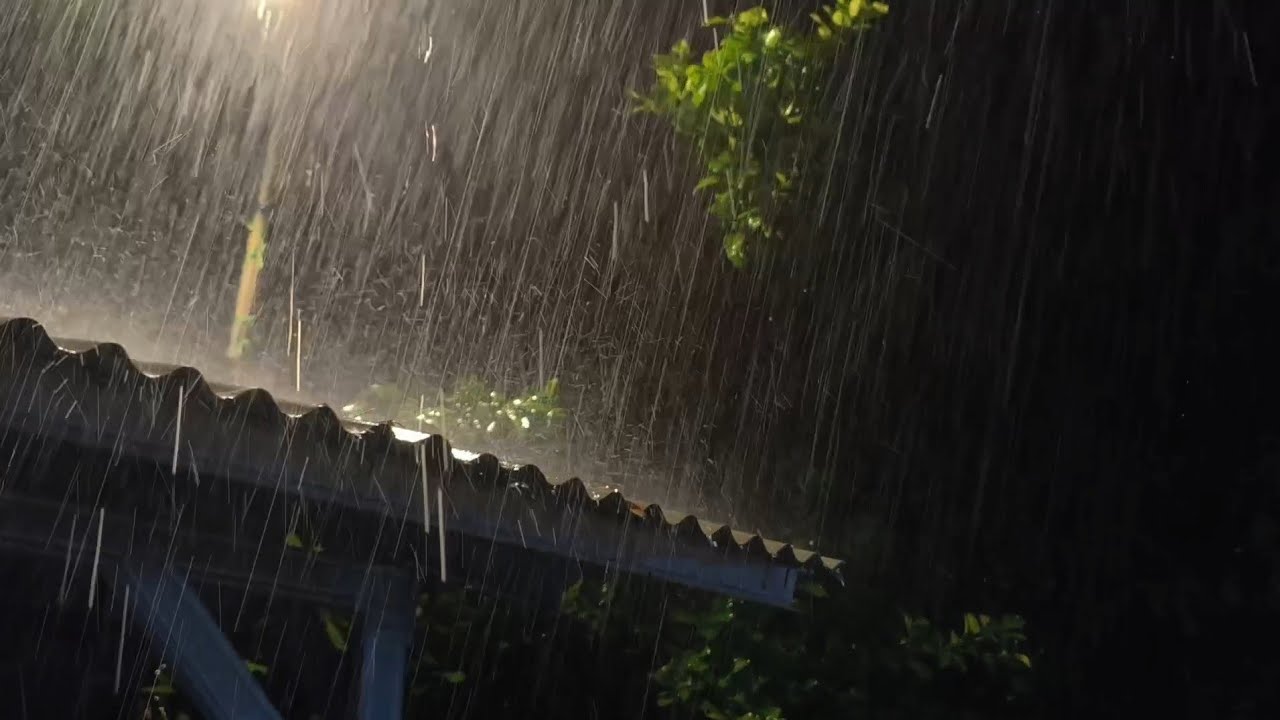Warning: Extremely Relaxing Heavy Rain Sounds on Roof for Deep Sleep Tonight