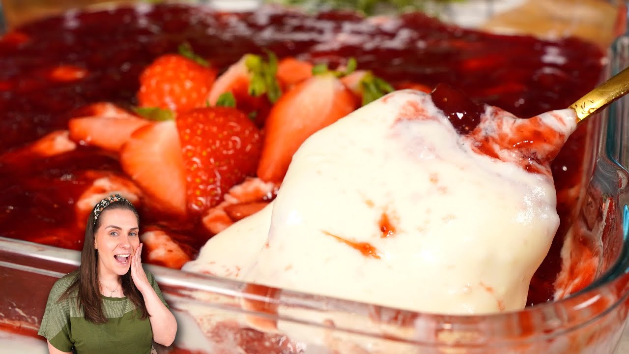 Mousse de leite ninho&nbsp;com morango super cremoso e F&Aacute;CIL!