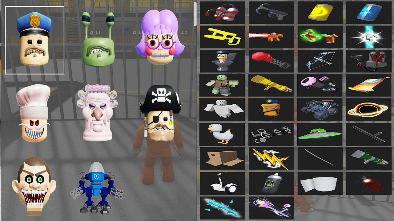 All Items vs All Morphs Unlocked BARRY'S PRISON RUN OBBY HARD MODE -  Roblox Update Full Gameplay