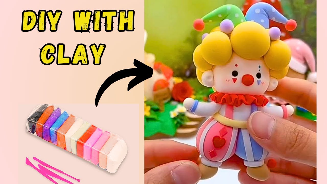 How to Make a DIY Clay Joker 🤡 | Colorful Handmade Clown Figurine Tutorial