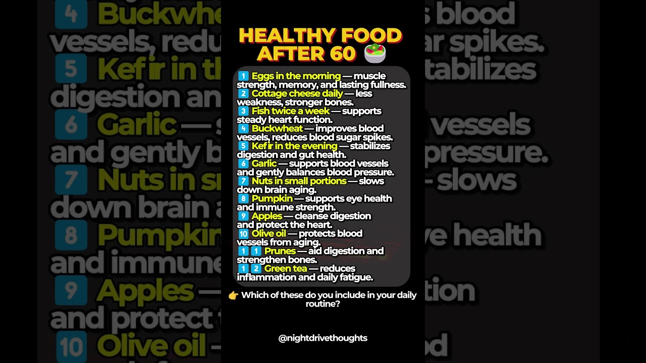 Healthy Foods After 60 For Strength & Longevity #shorts #quotes #wisdom