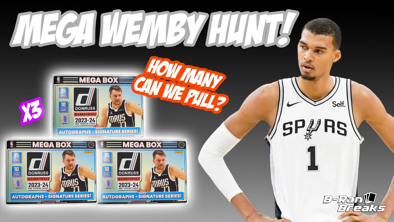 MEGA WEMBY HUNT! 2023-24 Donruss Basketball Mega Box Break! How many Wembanyama Rookies can we pull?