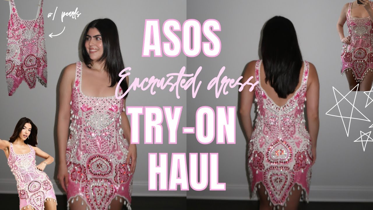ASOS TRY-ON HAUL! LUXE Gem Encrusted Mini Dress w/ Pearls! Is it worth the $$$? | Gabriella Mortola