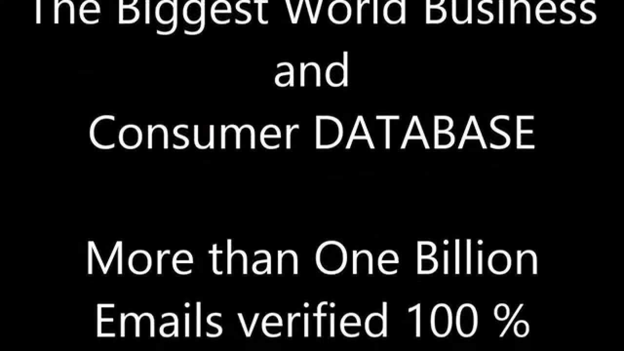 World Wide Business & Consumer Email DataBase