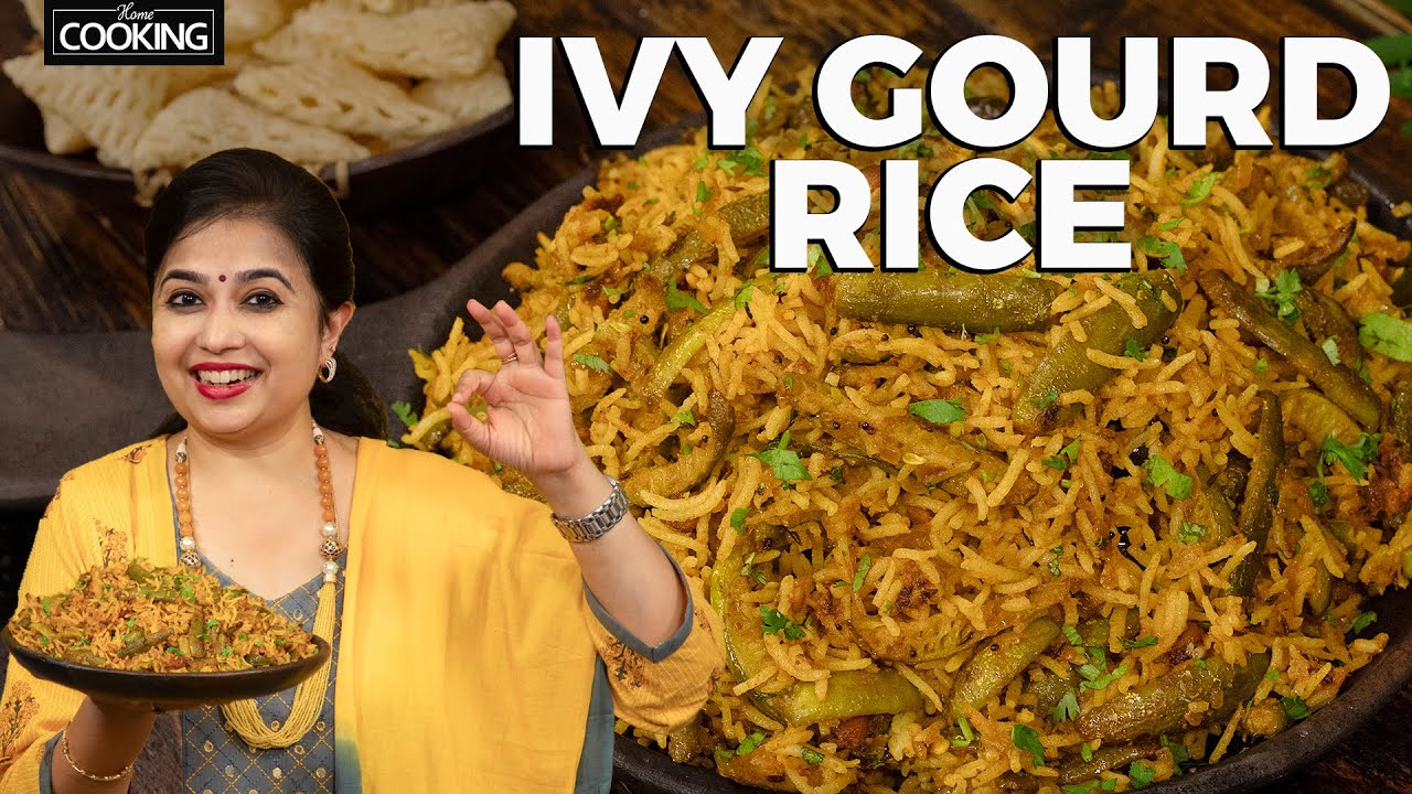 Ivy Gourd Rice | Lunch Recipes | Tindora Rice Recipe | Variety Rice | Dondakaya Rice | Rice Recipes