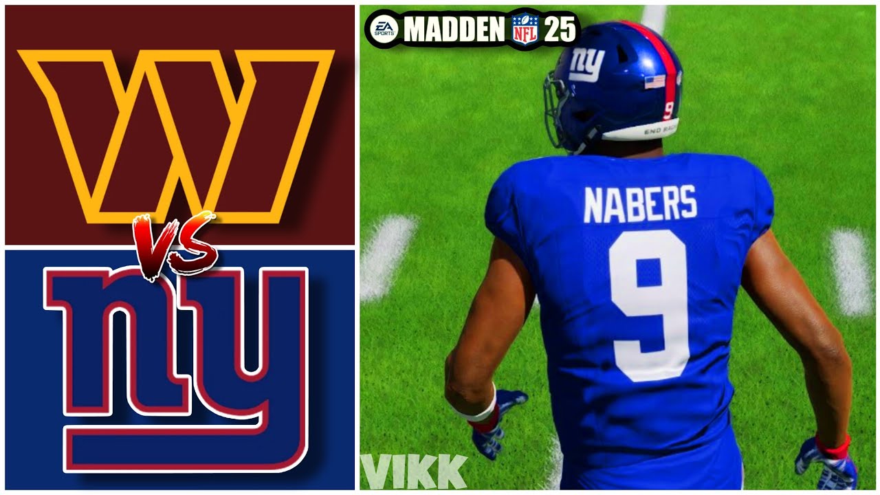 Commanders vs Giants Week 9 Simulation (Madden 25 Rosters)
