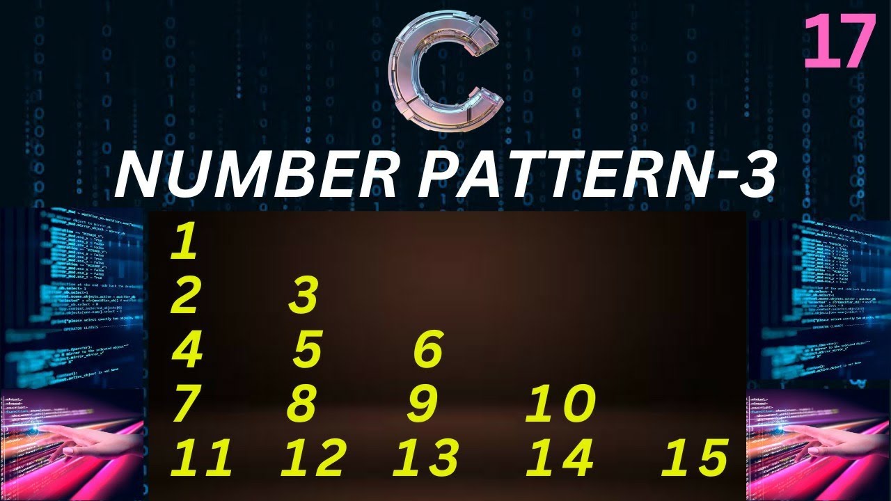 Number Pattern-3 in C Language By Pushpendra Sir