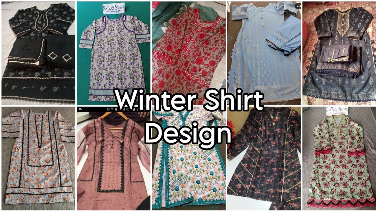 PLAIN SHIRT DESIGNS WITH LACE FOR GIRLS|New Trendy Plain Winter dress design||Long Shirt Design 2025