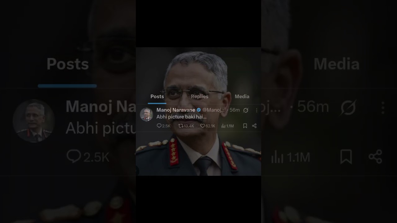 Former chief of army staff Manoj Narvane tweets 